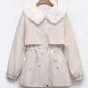 European and American cross-border women's autumn and winter parka, long-sleeved solid color fleece hooded jacket, zipper pocket Application Scenario
